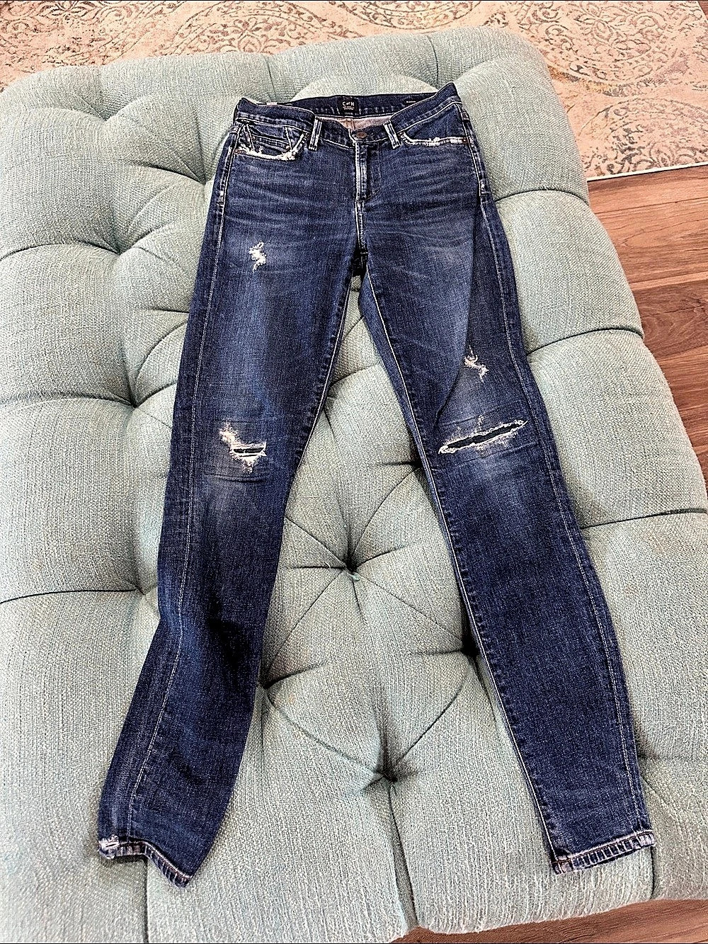 CITIZENS OF HUMANITY Distressed Skinny Jeans - size 24